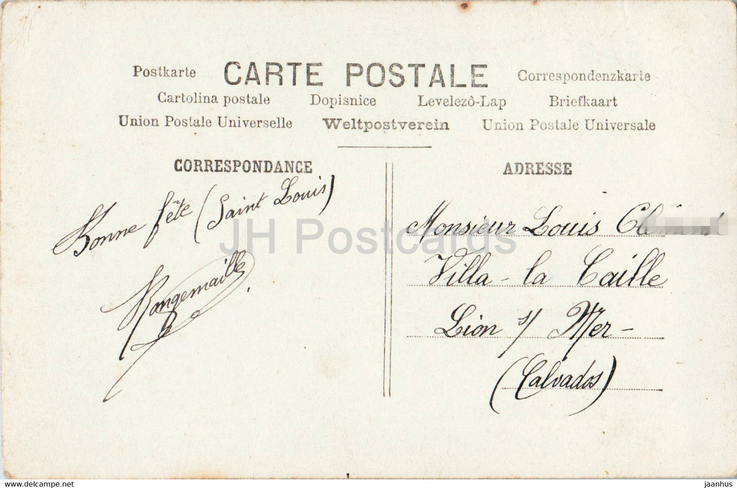 Grußkarte – Je vous envoie ces fleurs – Junge – Blumen – 372 – alte Postkarte – 1910 – Frankreich – gebraucht
