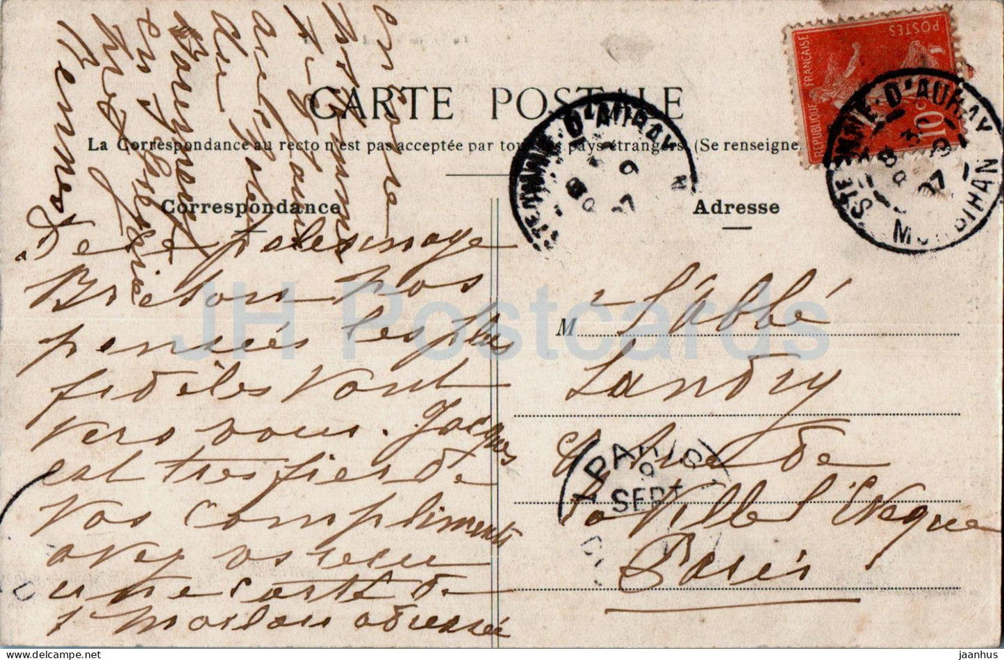 La Statue miraculeuse de Sainte Anne d'Auray dans l'Arche - 2056 - carte postale ancienne - 1907 - France - occasion 