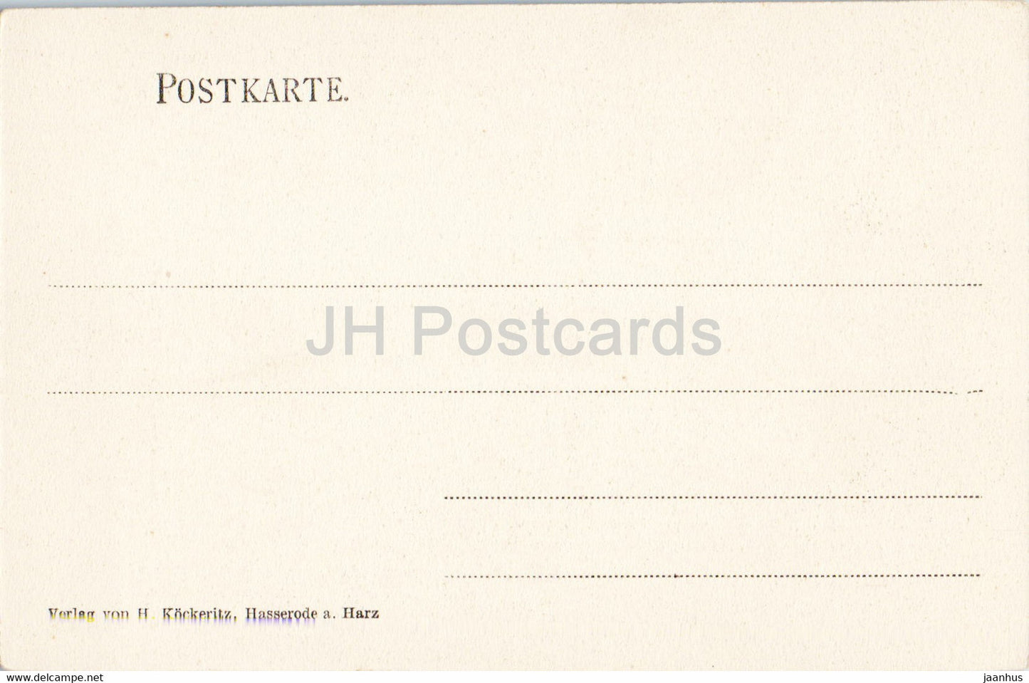 Silbernemann Felsen im Rennethal - old postcard - Germany - unused