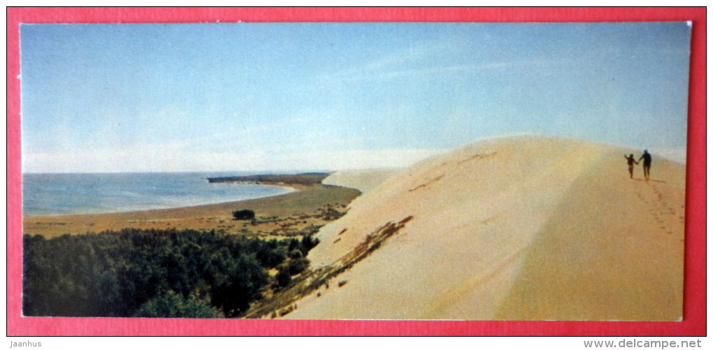 Towards the Summit of the Sand Hill - Neringa - mini format card - 1970 - USSR Lithuania - unused - JH Postcards