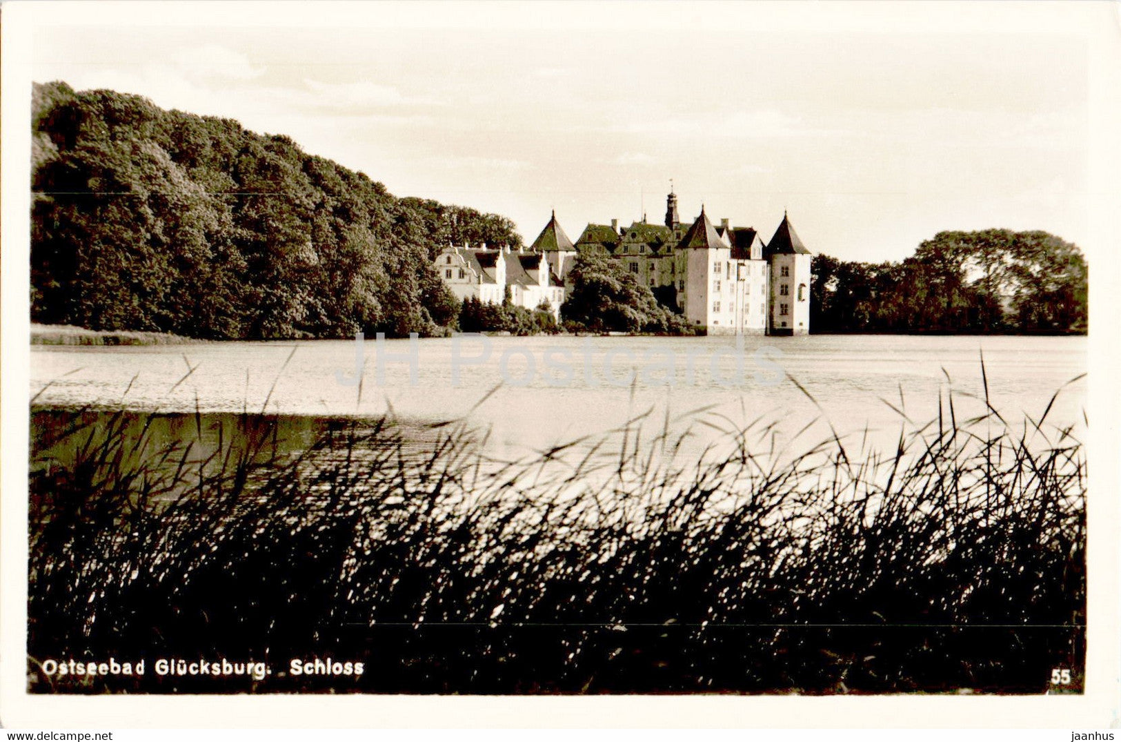 Ostseebad Glucksburg - Schloss - castle - old postcard - Germany - used - JH Postcards