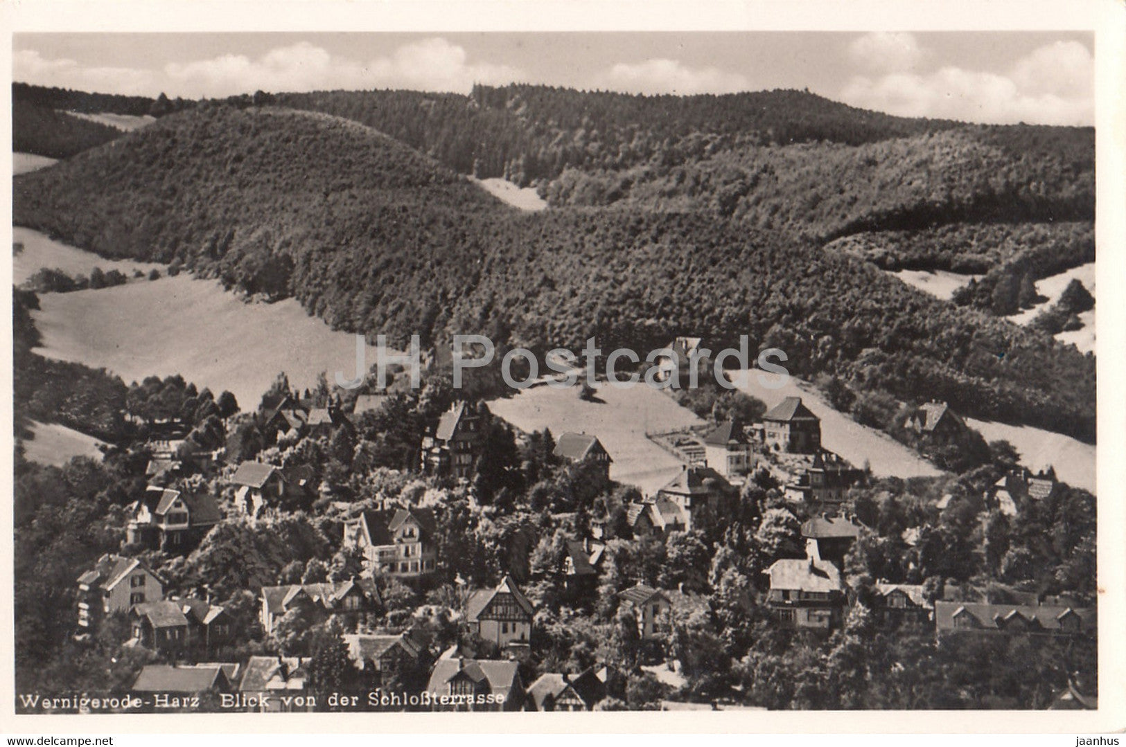 Wernigerode Harz - Blick von der Schlossterrasse - old postcard - Germany - unused - JH Postcards