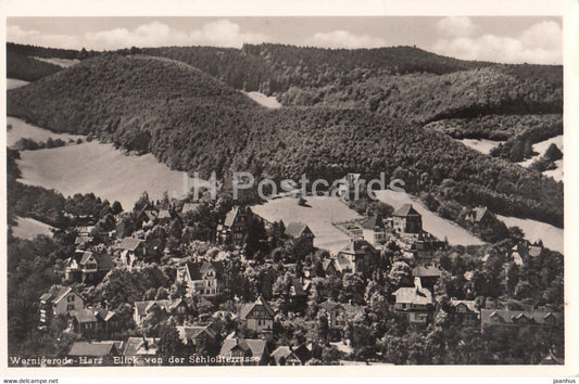 Wernigerode Harz - Blick von der Schlossterrasse - old postcard - Germany - unused - JH Postcards