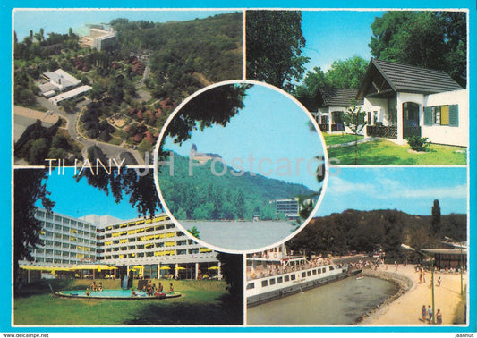 Tihany - pool - views - multiview - 1989 - Hungary - used - JH Postcards