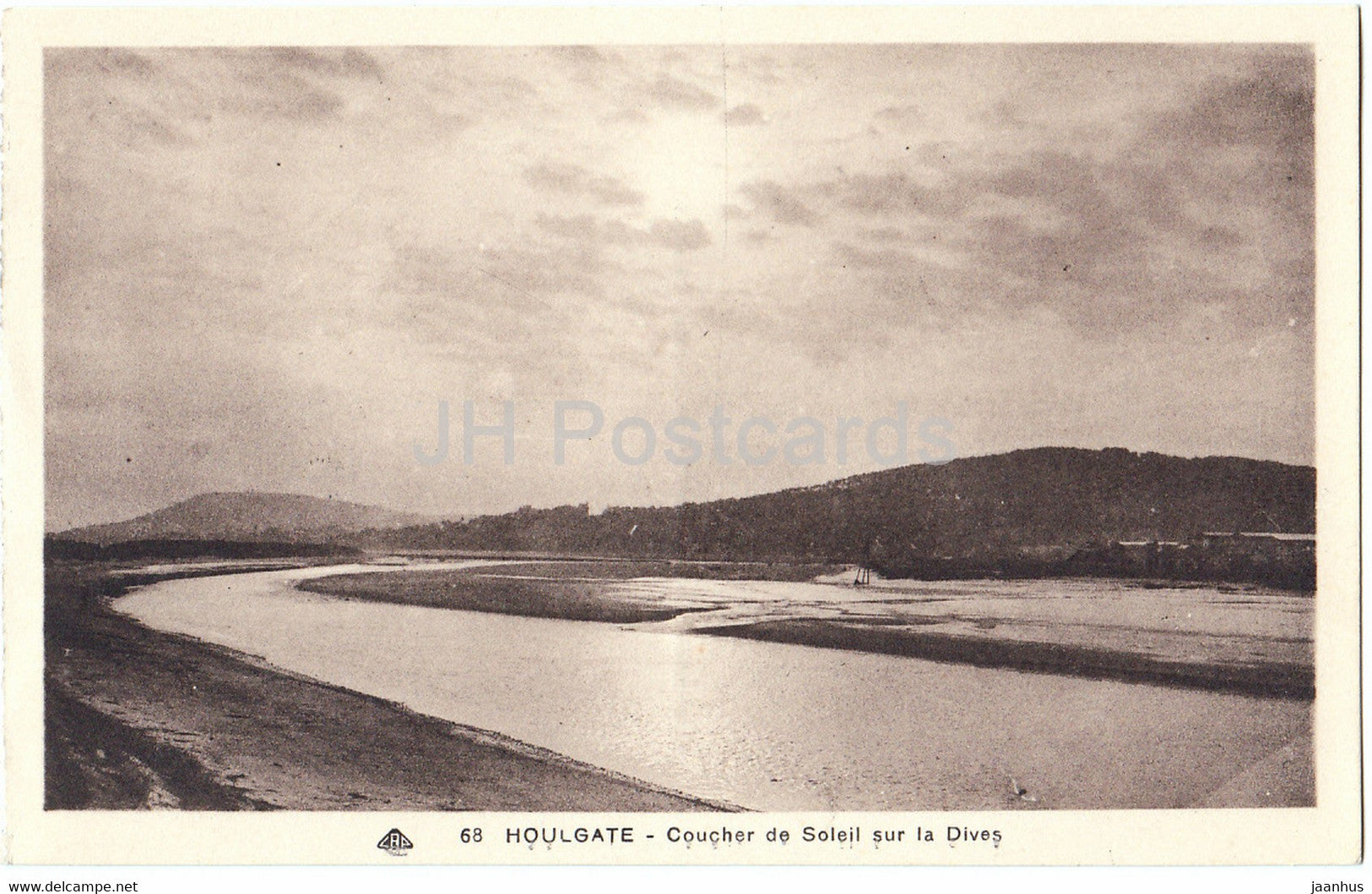 Houlgate - Coucher de Soleil sur la Dives - 68 - old postcard - France - unused - JH Postcards