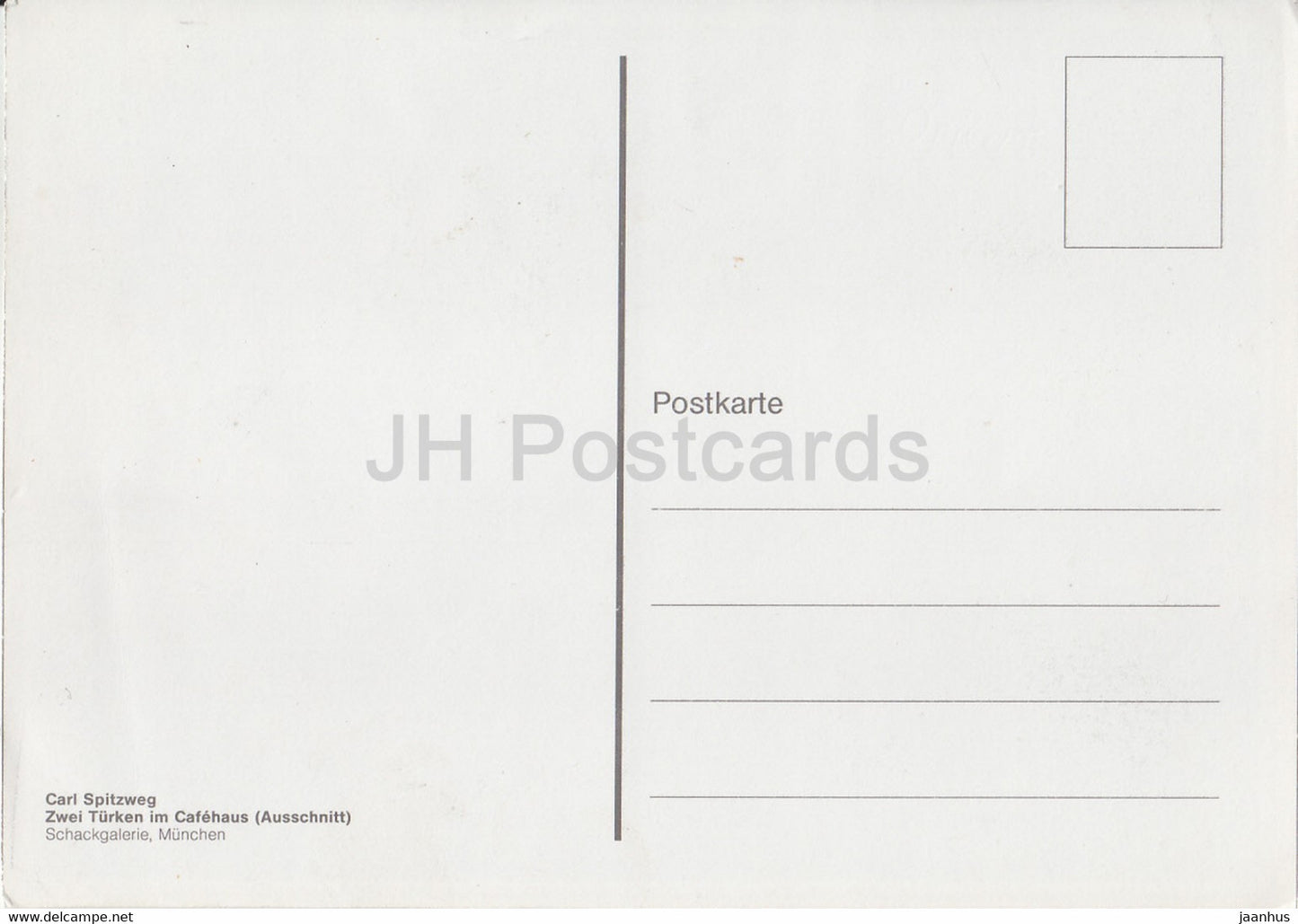 peinture de Carl Spitzweg - Zwei Turken im Cafehaus - Art allemand - Allemagne - inutilisé