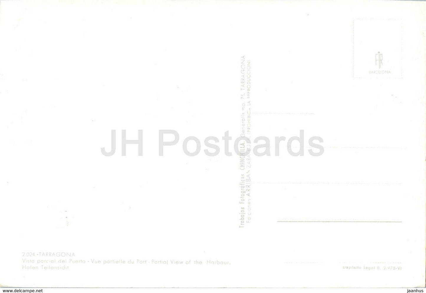 Tarragone - Vista Parcial del Puerto - port - bateau de pêche - 2024 - Espagne - inutilisé