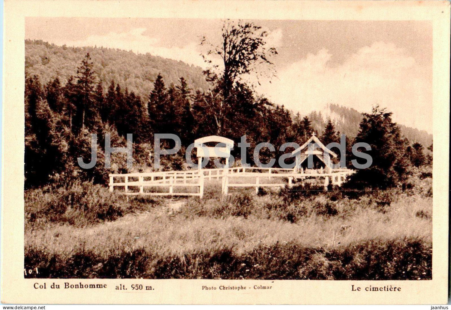 Col du Bonhomme - Le cimetiere - old postcard - France - unused - JH Postcards
