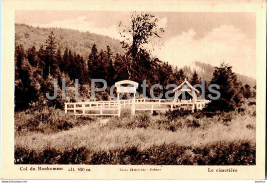 Col du Bonhomme - Le cimetiere - old postcard - France - unused - JH Postcards