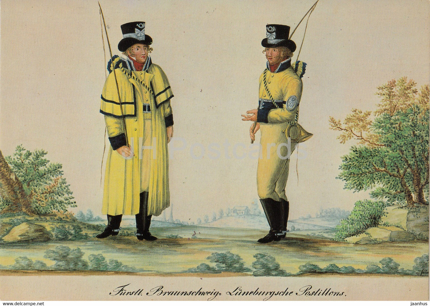 Furstlich Braunschweig Luneburgische Postillione - Postmen - Mail Service - Germany - unused - JH Postcards