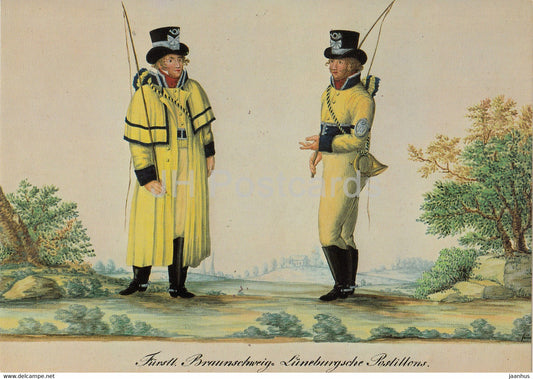 Furstlich Braunschweig Luneburgische Postillione - Postmen - Mail Service - Germany - unused - JH Postcards
