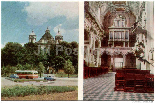 St. Peter and Paul Roman Catholic Church . Interior - bus - Vilnius - 1969 - Lithuania USSR - unused - JH Postcards