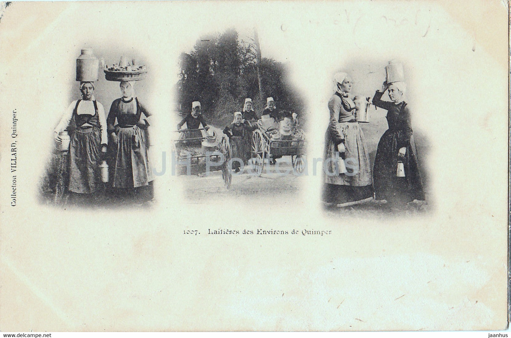 Laitieres de Environs de Quimper - 1007 - old postcard - France - used - JH Postcards