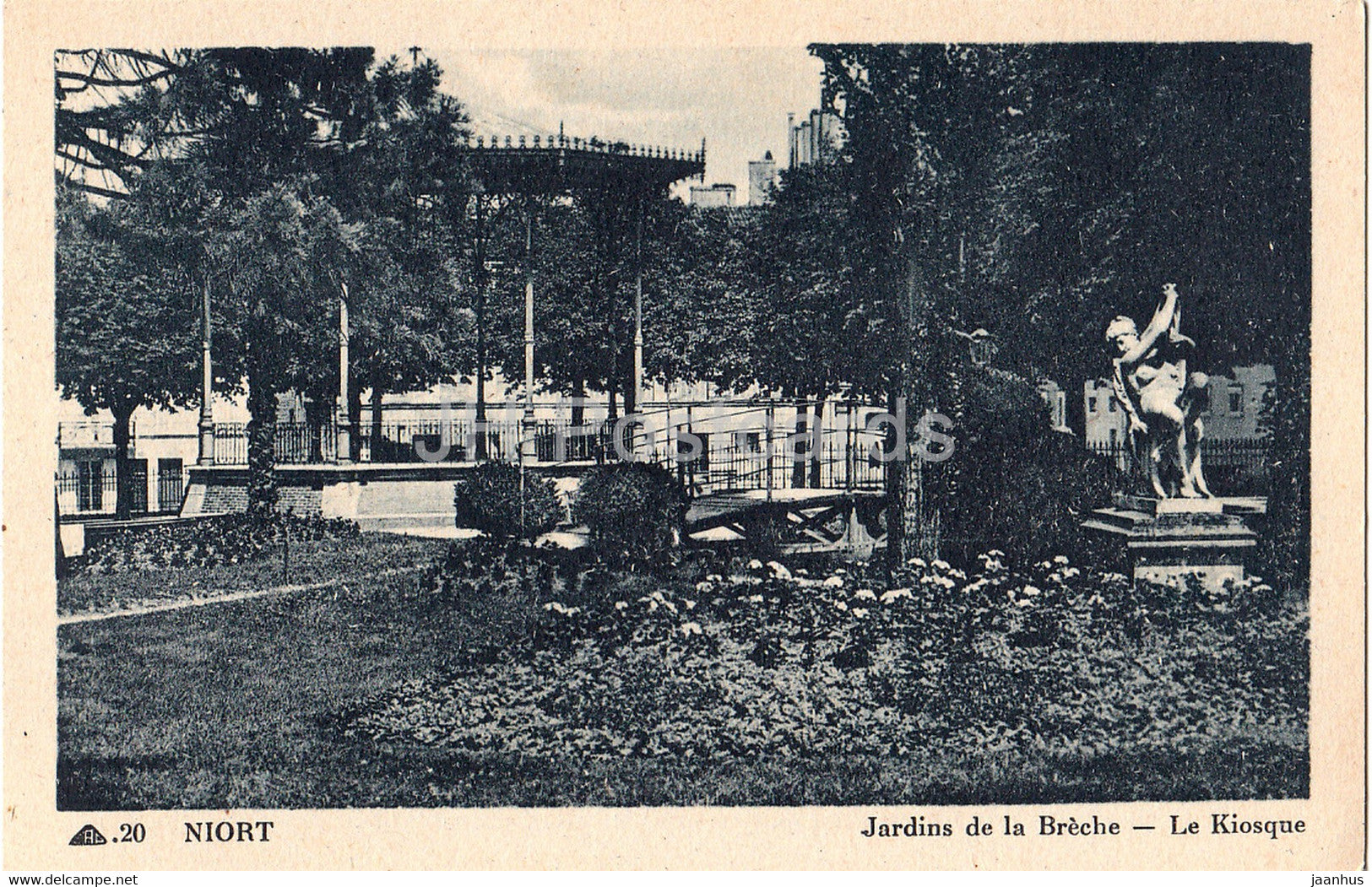 Niort - Jardins de la Breche - Le Kiosque - 20 - old postcard - France - unused - JH Postcards