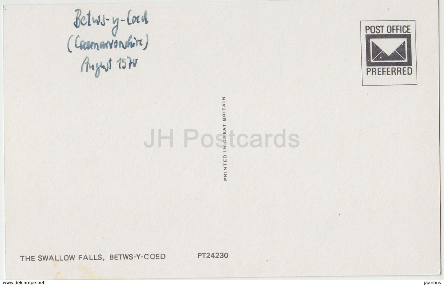 Betws-Y-Coed – The Swallow Falls – PT24230 – 1970 – Vereinigtes Königreich – Wales – gebraucht