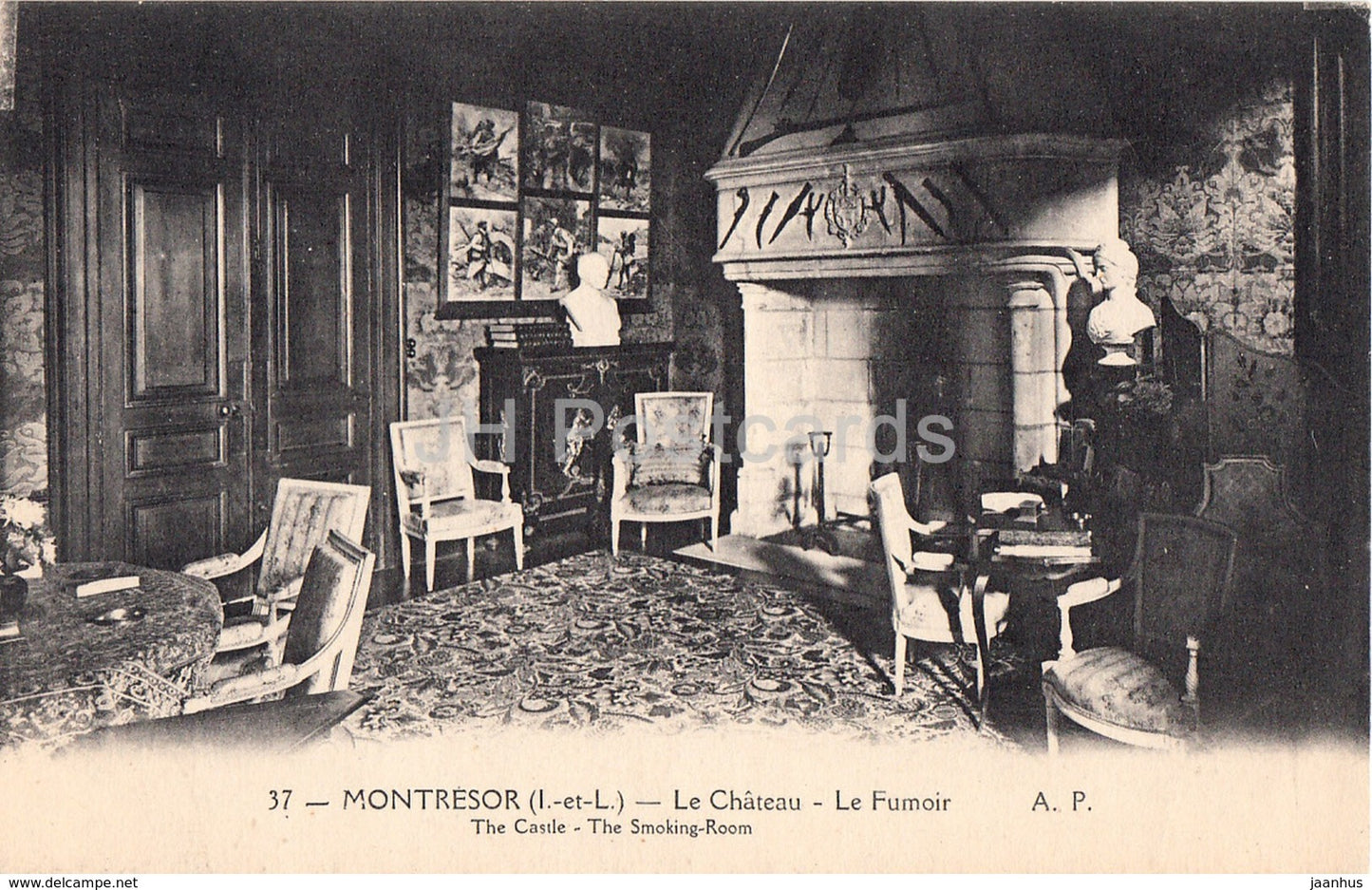 Montresor - La Chateau - Le Fumoir - castle - 37 - old postcard - France - unused