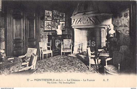 Montresor - La Chateau - Le Fumoir - castle - 37 - old postcard - France - unused