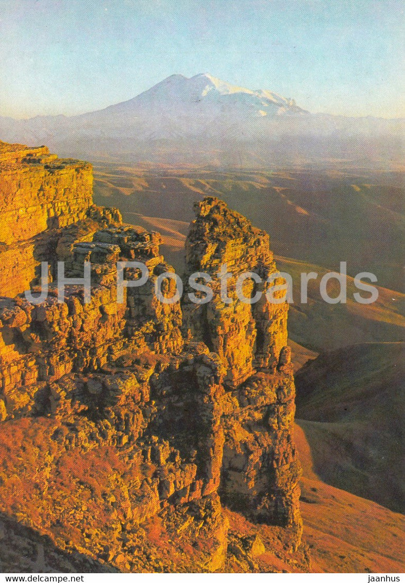 Kislovodsk - Bermamyt plateau - view at Elbrus mountain - 1989 - Russia USSR - unused - JH Postcards