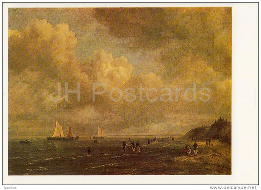 painting by Jacob van Ruisdael - The Seashore - Dutch art - 1983 - Russia USSR - unused - JH Postcards