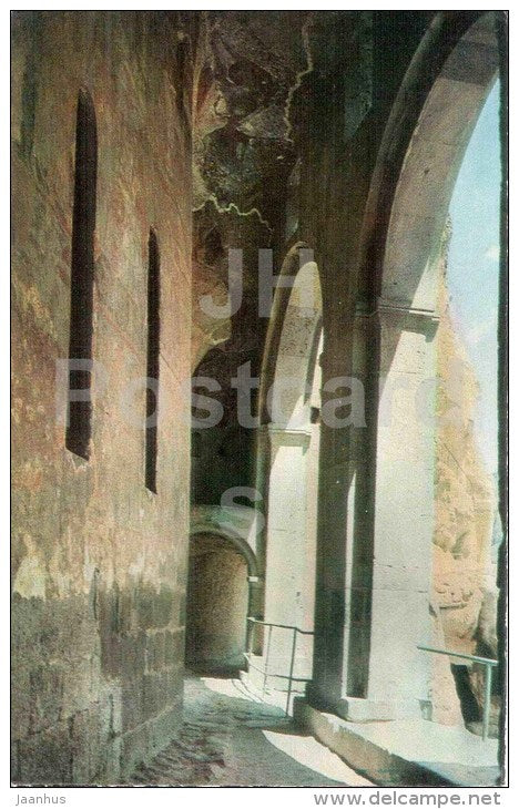 Vardzia - Church of Dormition - Gallery - Monastery of the Caves - Vardzia - 1972 - Georgia USSR - unused - JH Postcards
