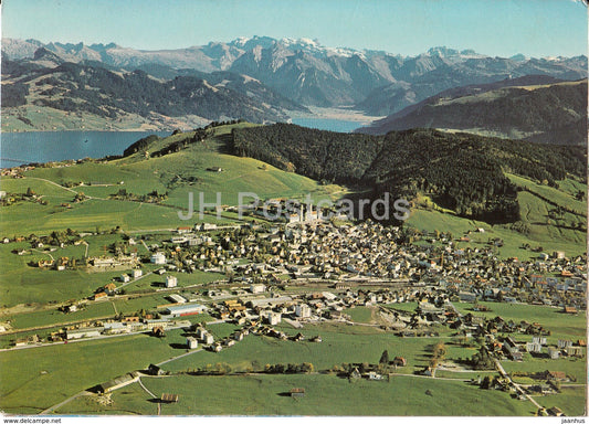 Einsiedeln mit Sihlsee - Schwyzer und Glarneralpen - 7923 - Switzerland - unused - JH Postcards