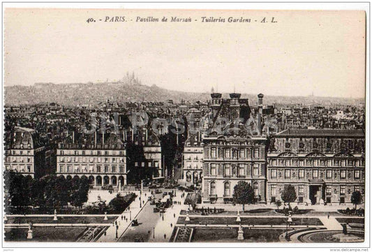 Pavillon de Marsan - Tuileries Gardens - 40 - Paris - France - unused - JH Postcards