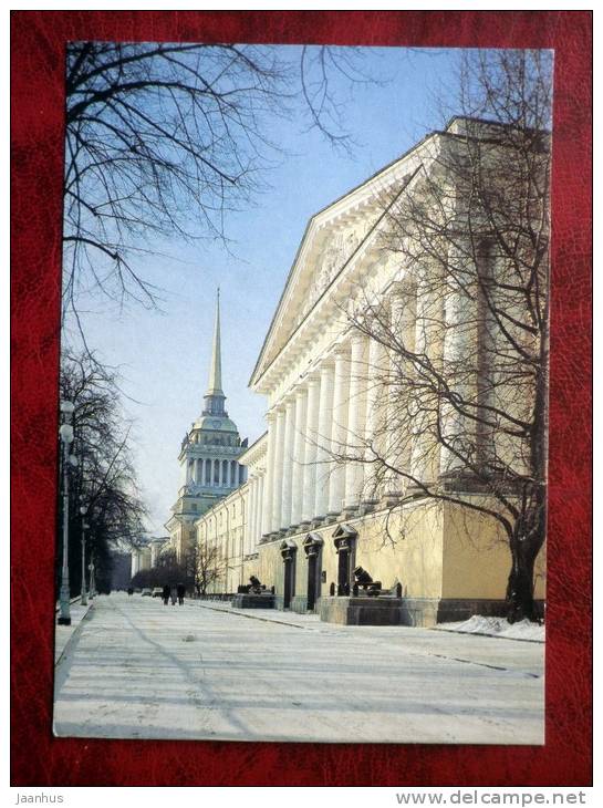 Leningrad - St- Petersburg - Admiralty in winter - 1989 - Russia - USSR - unused - JH Postcards
