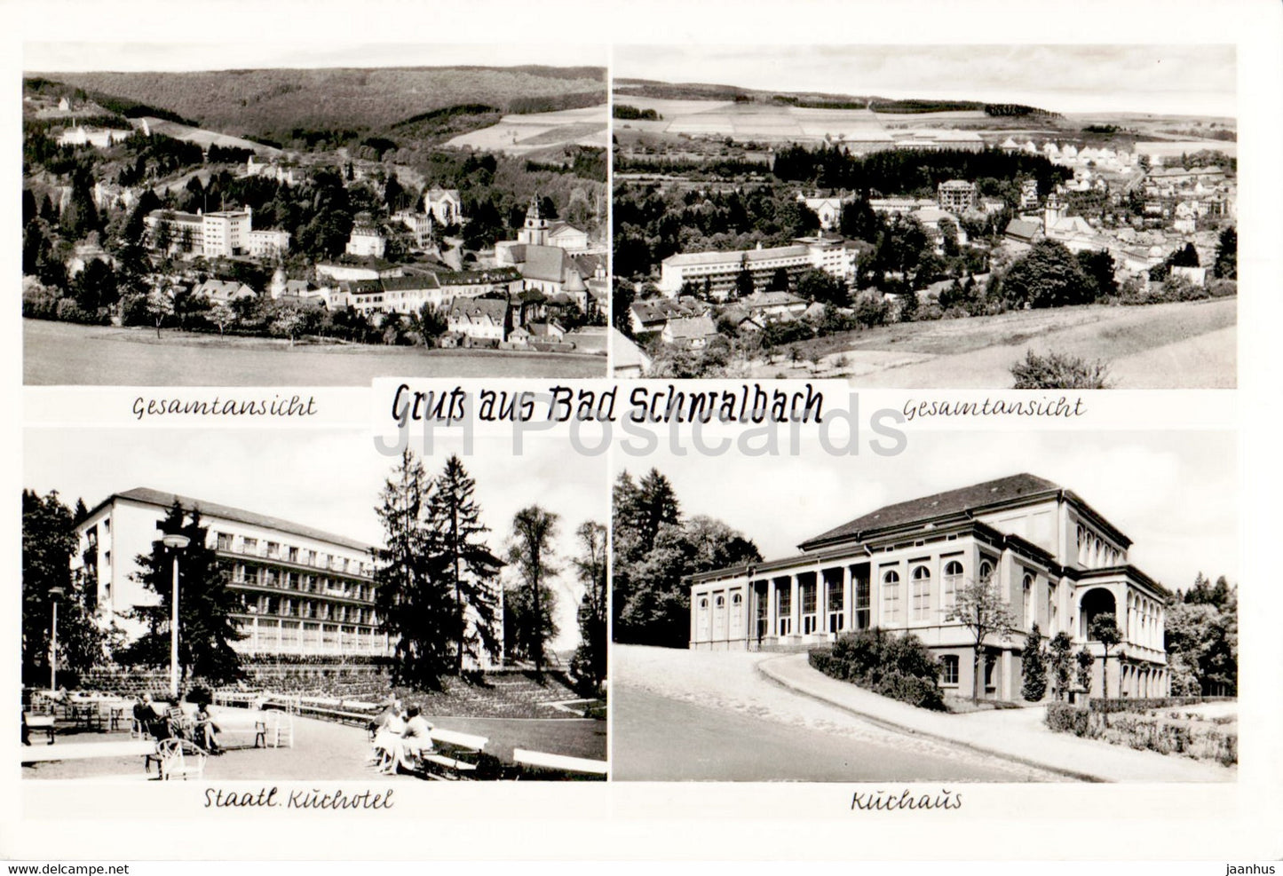 Gruss aus Bad Schwalbach - Kurhotel - Kurhaus - old postcard - 1955 - Germany - used - JH Postcards