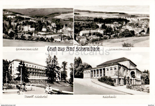 Gruss aus Bad Schwalbach - Kurhotel - Kurhaus - old postcard - 1955 - Germany - used - JH Postcards