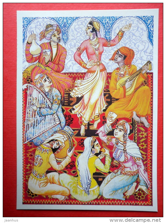illustration by A. Melikhov - Six Slave-Girls - 1001 Nights - 1987 - Russia USSR - unused - JH Postcards
