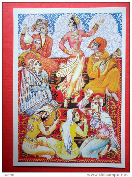 illustration by A. Melikhov - Six Slave-Girls - 1001 Nights - 1987 - Russia USSR - unused - JH Postcards