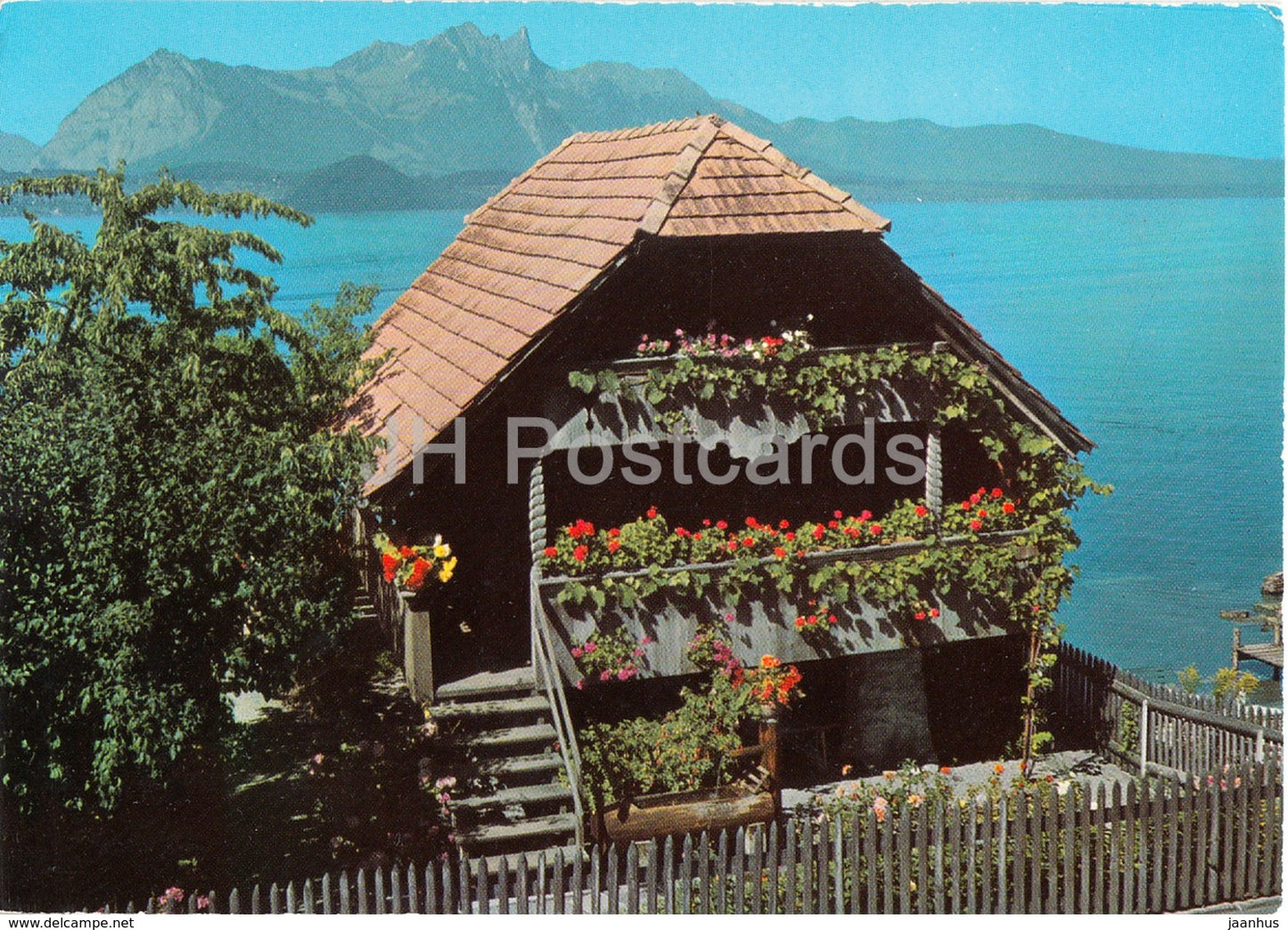 Alter Speicher in Kirche Merligen am Thunersee - church - 8755 - 1974 - Switzerland - used - JH Postcards