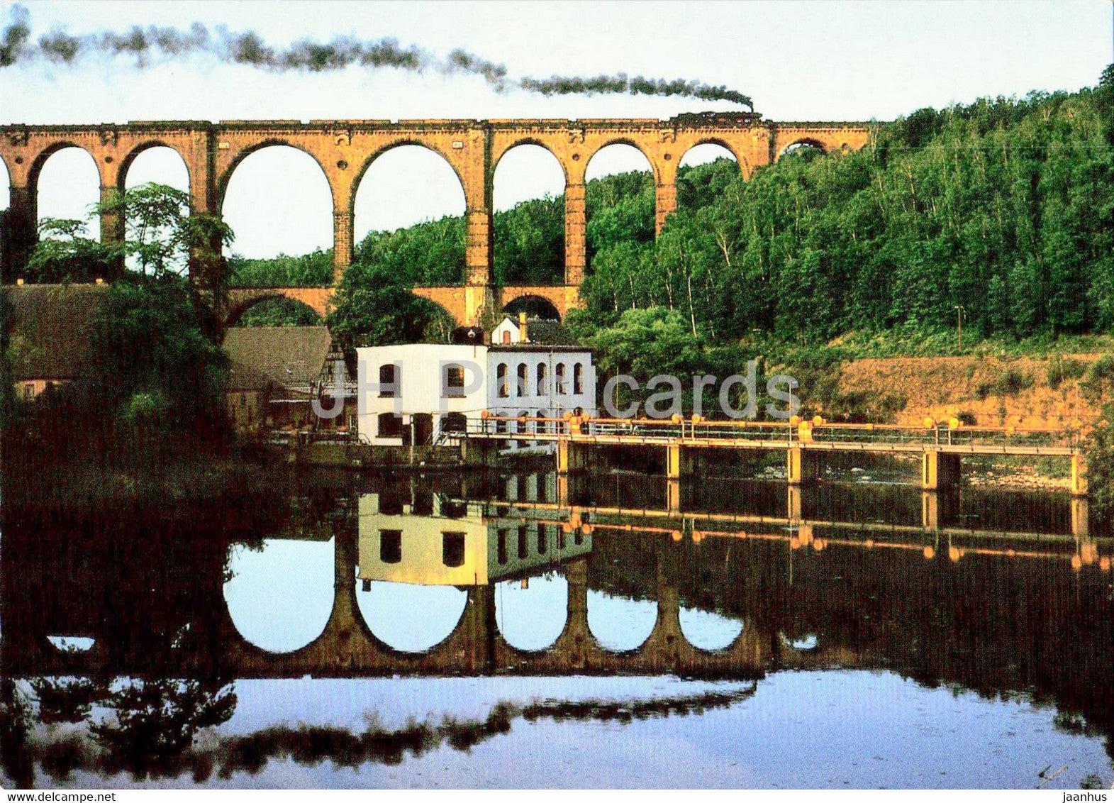 Guterzuglokomotive 502740 - Gohrener Brucke - bridge - train - railway - locomotive - 1999 - Germany - used - JH Postcards