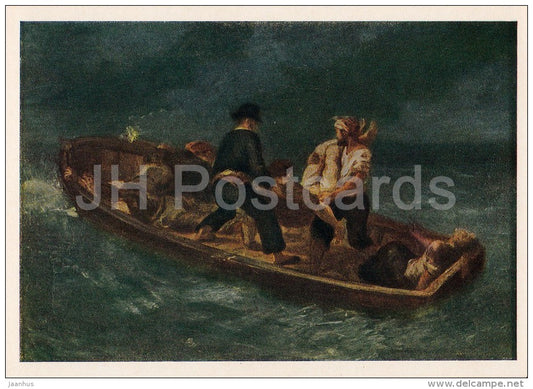 painting by Eugene Delacroix - Castaway - boat - French art - 1955 - Russia USSR - unused - JH Postcards