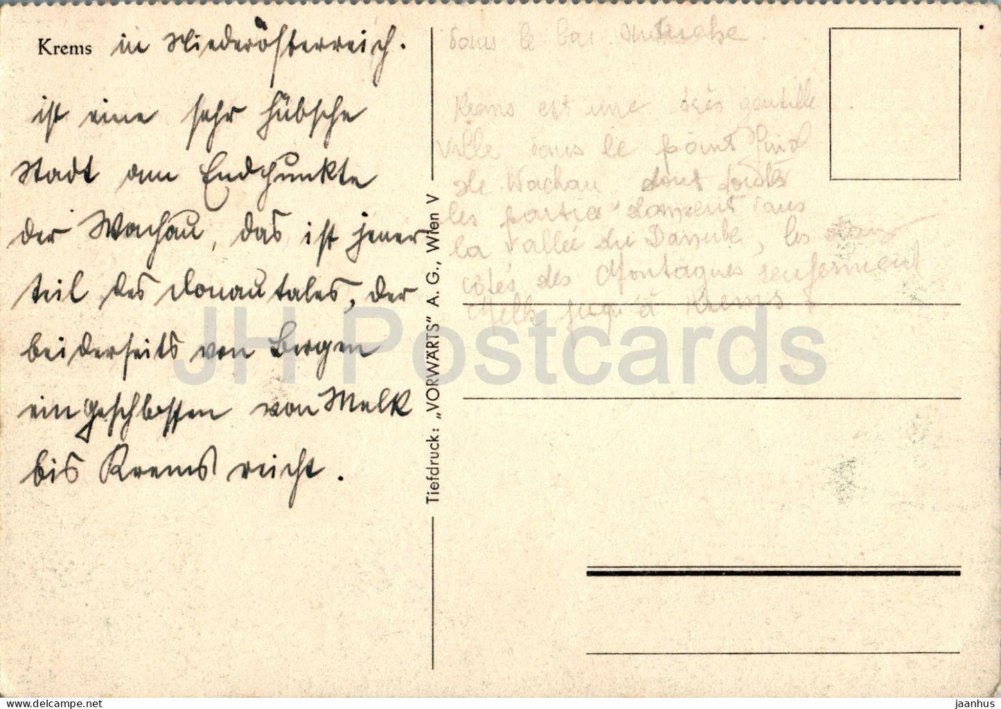Krems - carte postale ancienne - Autriche - d'occasion 