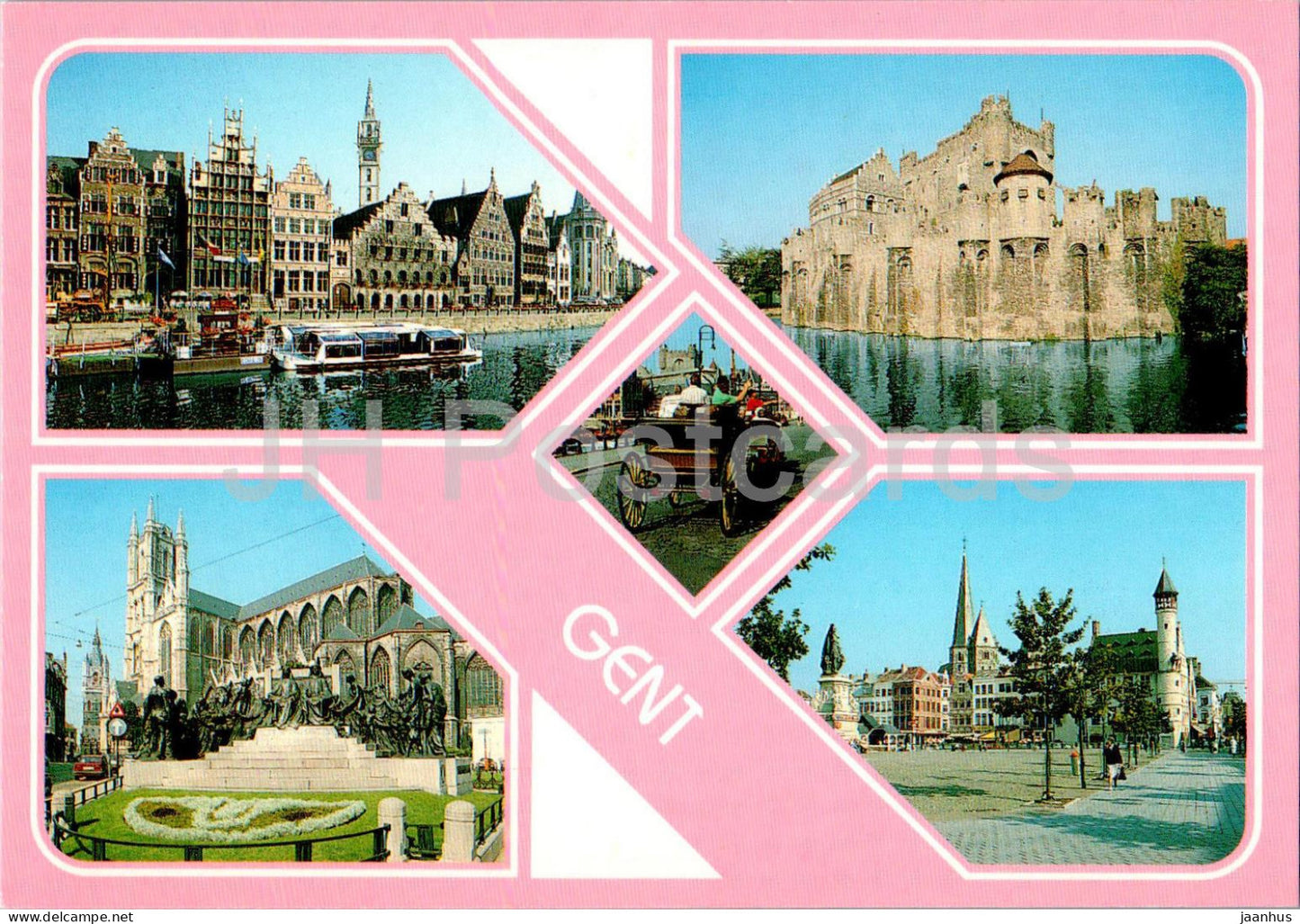 Greetings from Gent - multiview - YG 58 - Belgium - unused - JH Postcards