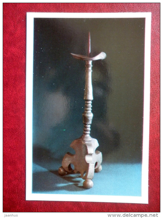 Candlestick , 1748 - Art Objects in Tin by Russian Craftsmen - 1976 - Russia USSR - unused - JH Postcards