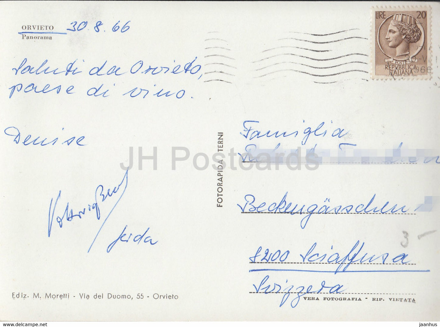 Orvieto - panorama - 1966 - Italie - occasion