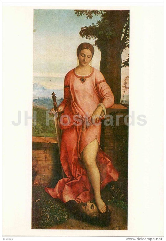 painting by Giorgione (Giorgio da Castelfranco) - Judith - Holofernes - italian art - Russia USSR - unused - JH Postcards