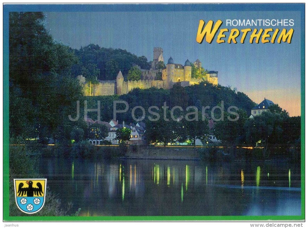 Romantisches Wertheim am Main - Blick über den Main - Schloss - castle - Wert 320 - Germany - ungelaufen - JH Postcards