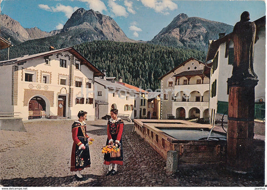 Scuol Tarasp Vulpera 1250 m - Das Alpine Heilbad - Station Thermale - folk costumes - Switzerland - unused - JH Postcards