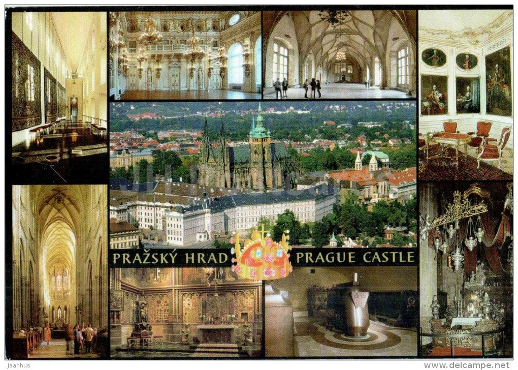 Prague - Praha - Prague Castle - views - Czech - used 2002 - JH Postcards