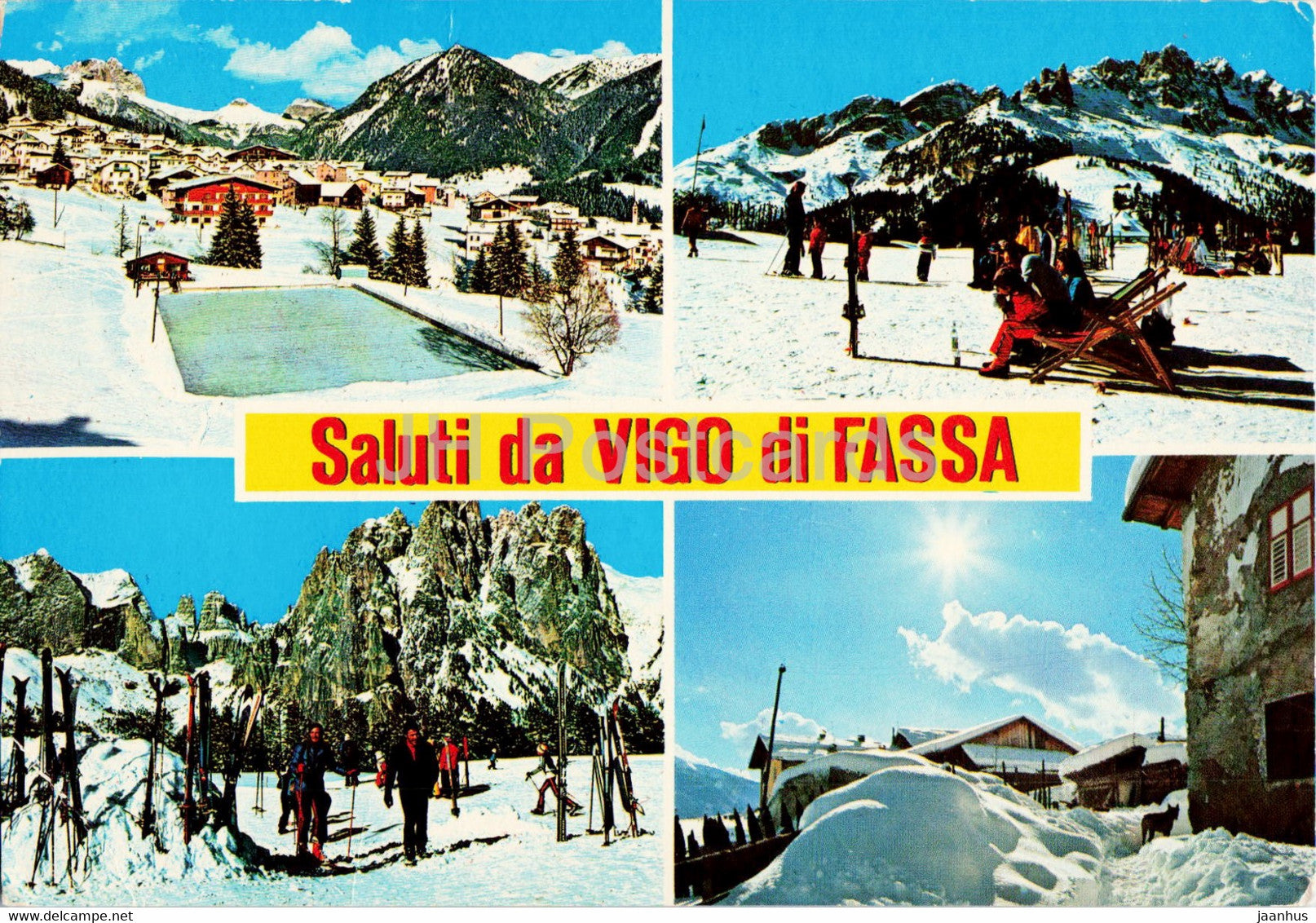 Saluti da Vigo di Fassa - 1979 - Italy - used - JH Postcards