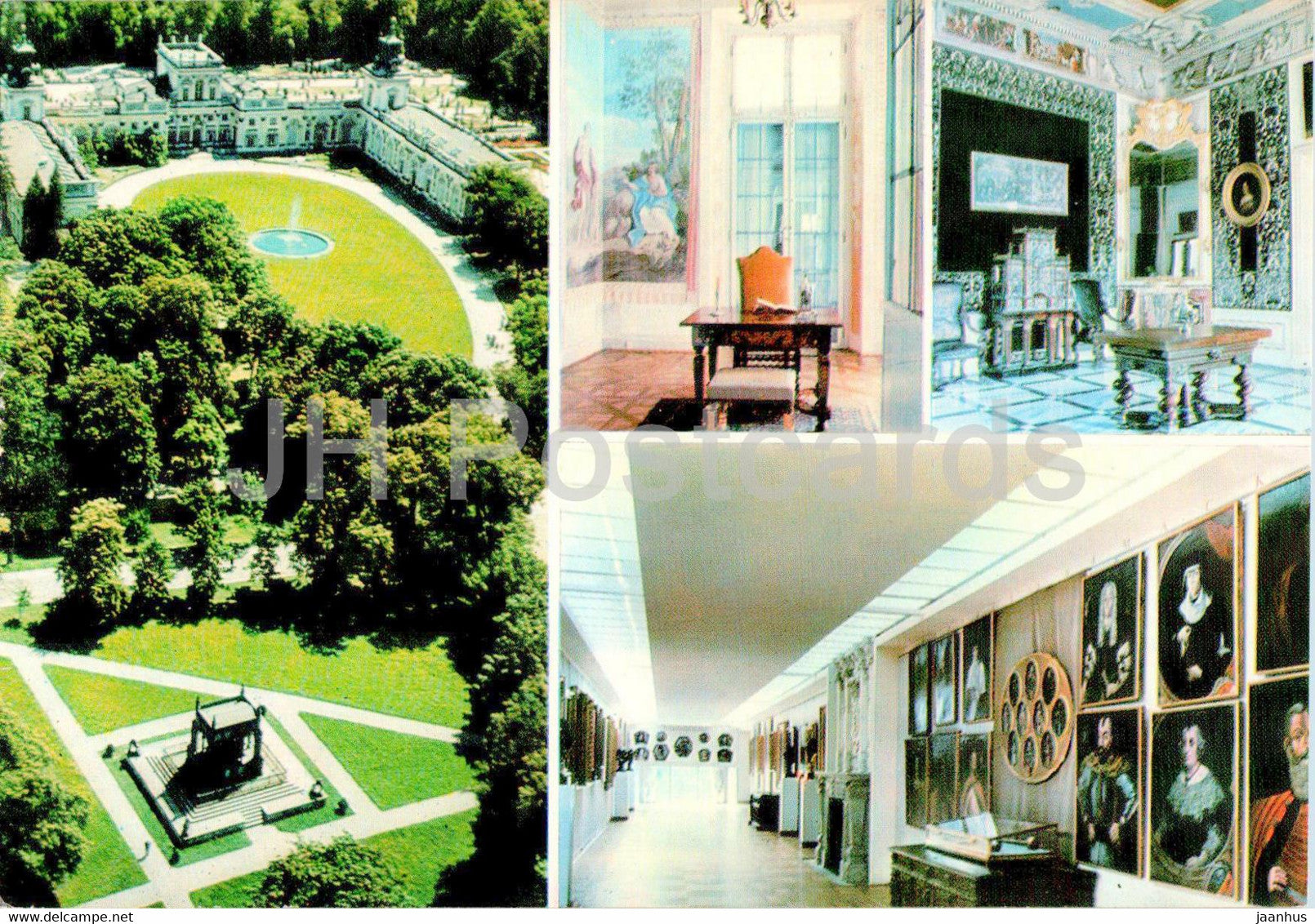 Warsaw - Warszawa - Palac w Wilanowie - Gabinet Krolowej - Antykamera Krola - palace - bus - Poland - unused - JH Postcards