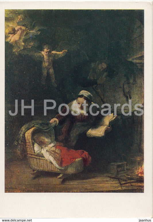 painting by Rembrandt - The Holy Family - Dutch art - 1963 - Russia USSR - unused - JH Postcards