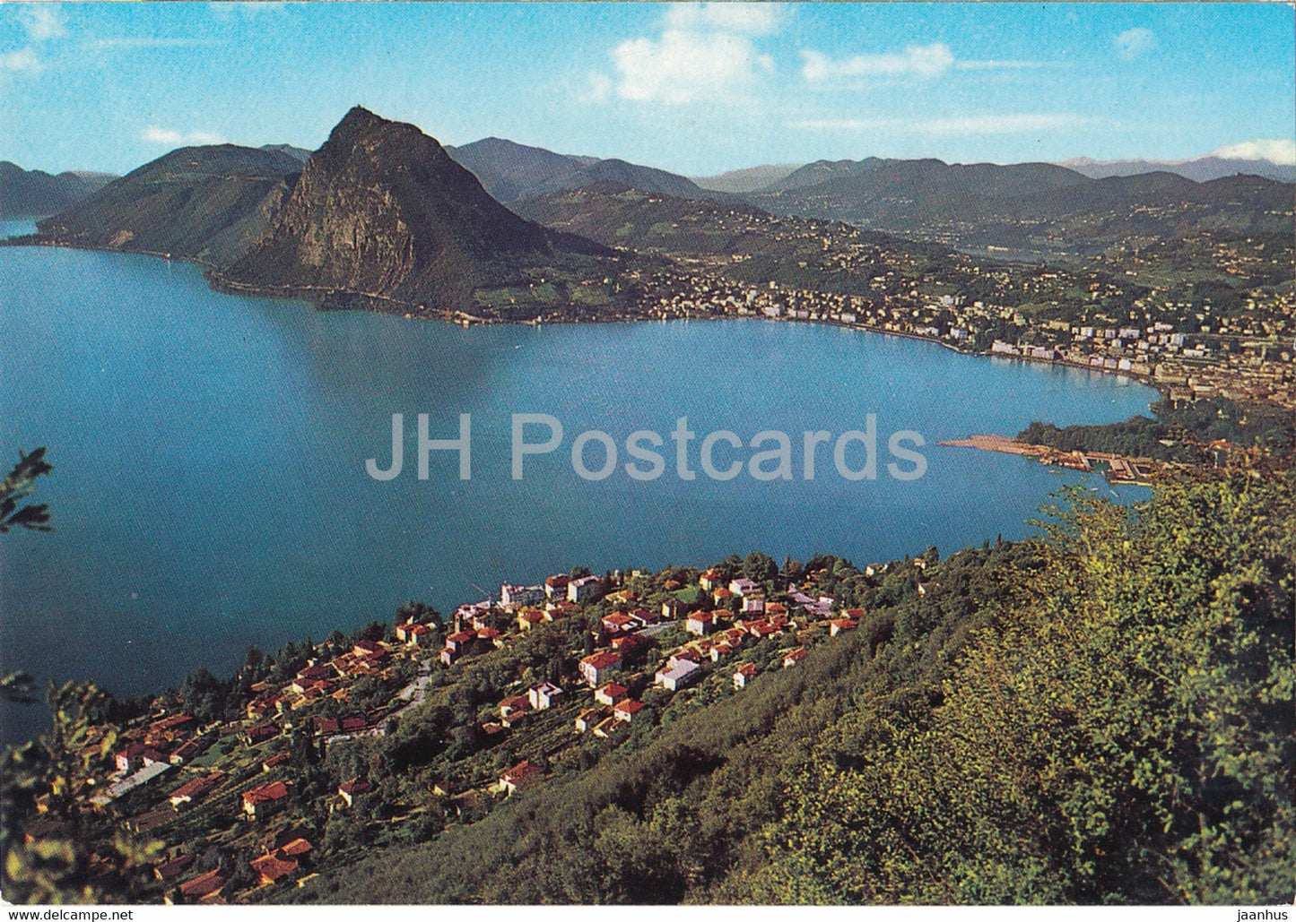 Lugano dal Monte Bre - 709 - Switzerland - used - JH Postcards