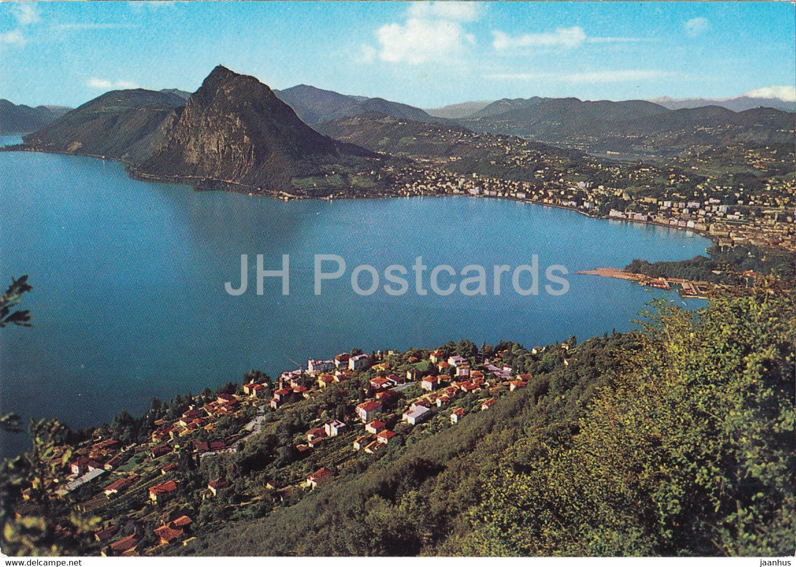Lugano dal Monte Bre - 709 - Switzerland - used - JH Postcards