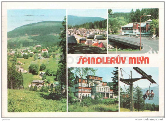 Spindleruv Mlyn - Krkonose - Sports and Holiday centre in the Giant Mountains - Czechoslovakia - Czech - used 1982 - JH Postcards
