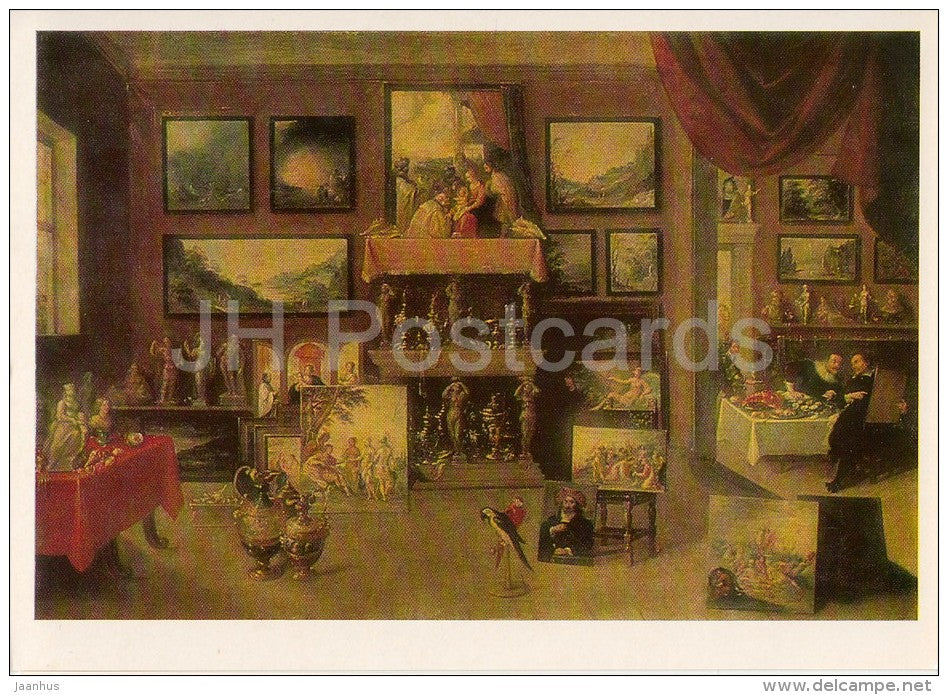 painting by David Teniers the Elder - An Art Lover´s Study - Flemish art - Russia USSR - 1984 - unused - JH Postcards