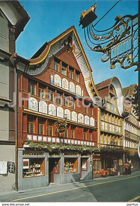 Appenzell - Hauptgasse - Lowen Drogerie - 1398 - 1958 - Switzerland - unused - JH Postcards
